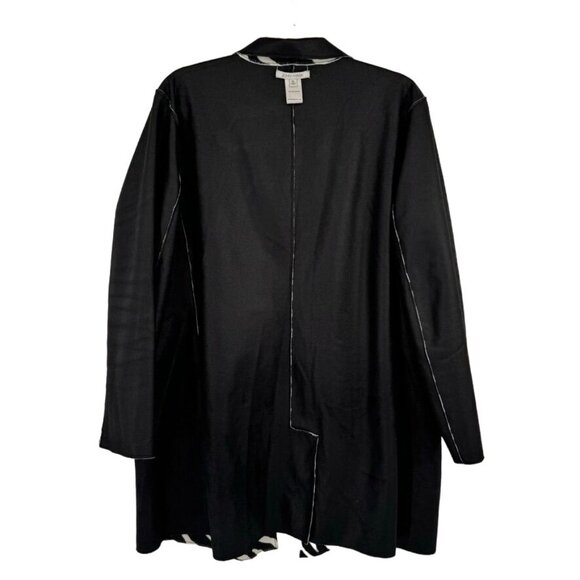 John Mark Reversible Zebra Print Black Jacket Size XL faux fur leather womens - Picture 8 of 16